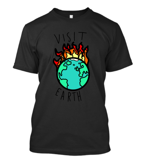Visit Earth Burning Globe T-Shirt