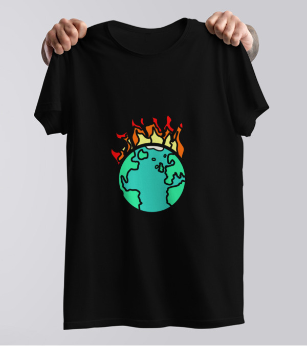 Visit Earth Burning Globe T-Shirt