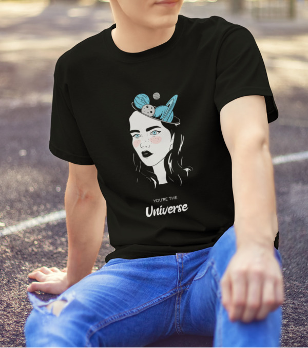 You're The Universe Retro Celestial Girl T-Shirt