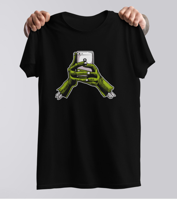 Zombie Hands Holding Smartphone T-Shirt