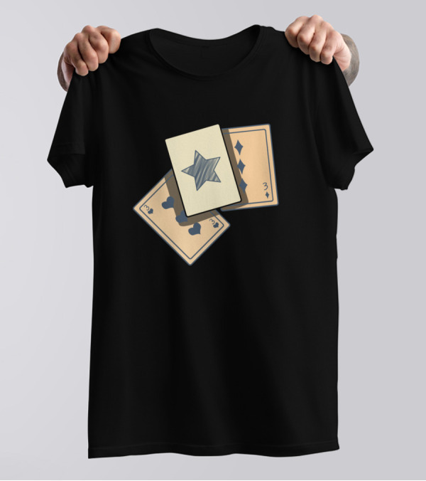 3 Cards Star Heart Diamond Playing Trio T-Shirt