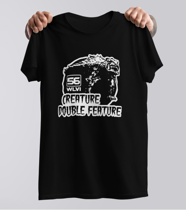 56 WLVI Creature Double Feature Syndicated Horror Show Movies Fans T-Shirt