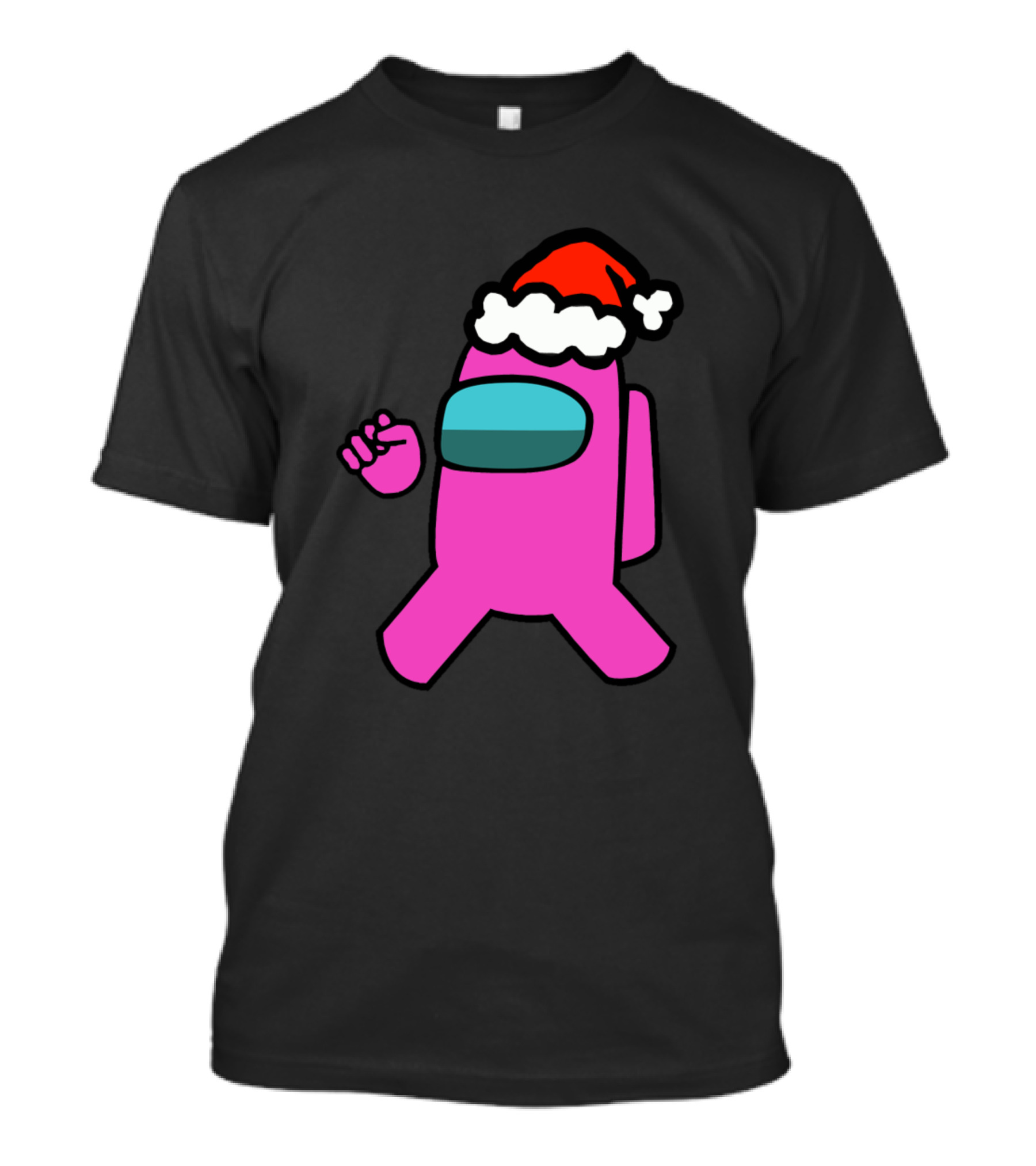 Among Us Character With Santa Hat Holiday T-Shirt