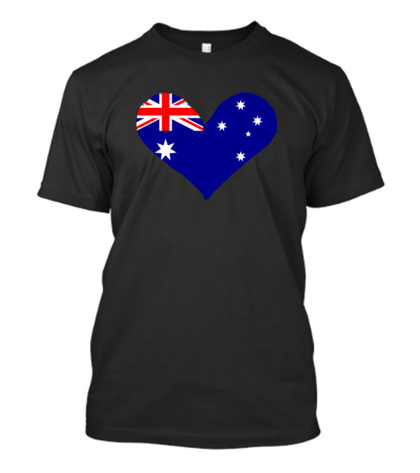 Australia Flag Heart T-Shirt