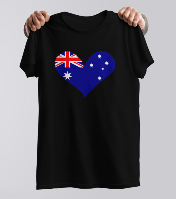 Australia Flag Heart T-Shirt