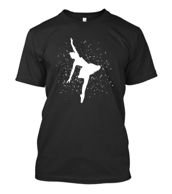 Ballerina Dancing Gracefully With Stars T-Shirt