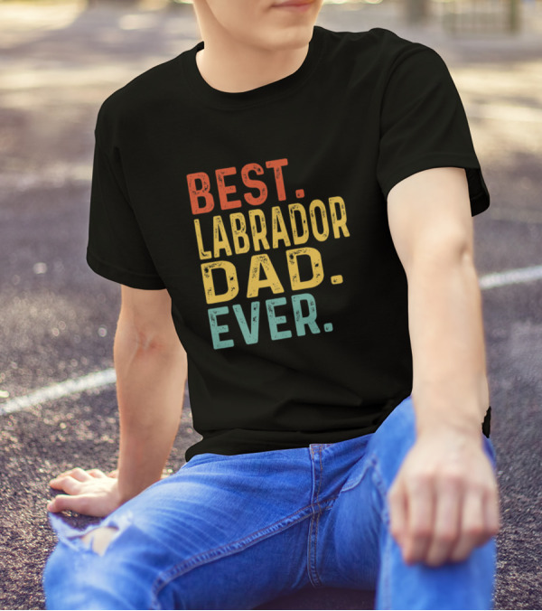 Best Labrador Dad Ever Retro Vintage Lab T-Shirt