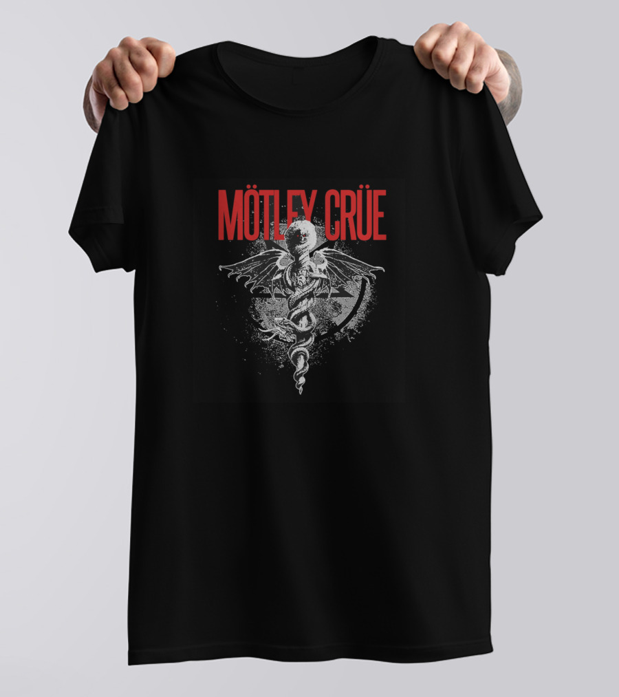 Mötley Crüe Winged Skull Snake Iconic T-Shirt