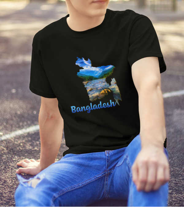 Bichanakandi Sylhet Bangladesh Scenic Map T-Shirt