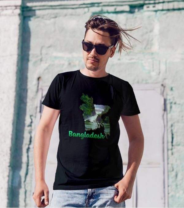 Bichanakandi Waterfall Bangladesh Scenic Nature Landscape T-Shirt