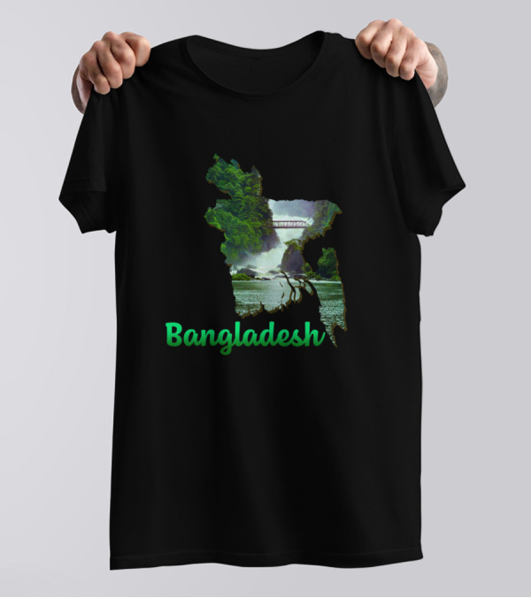Bichanakandi Waterfall Bangladesh Scenic Nature Landscape T-Shirt
