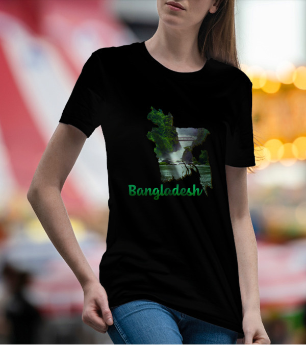Bichanakandi Waterfall Bangladesh Scenic Nature Landscape T-Shirt