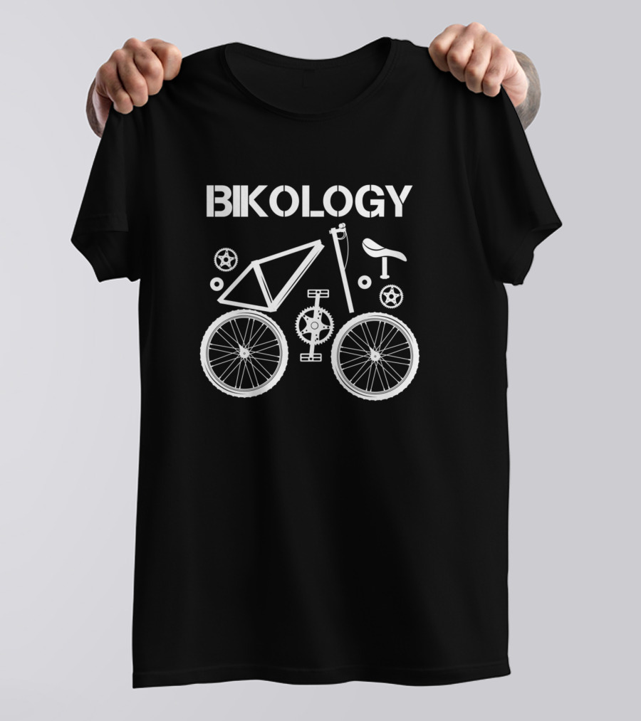 Bikology Spare Parts Cyclist Bike Components Diagram T-Shirt