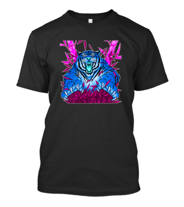 Blue Tiger Vibrant Jungle Roar T-Shirt