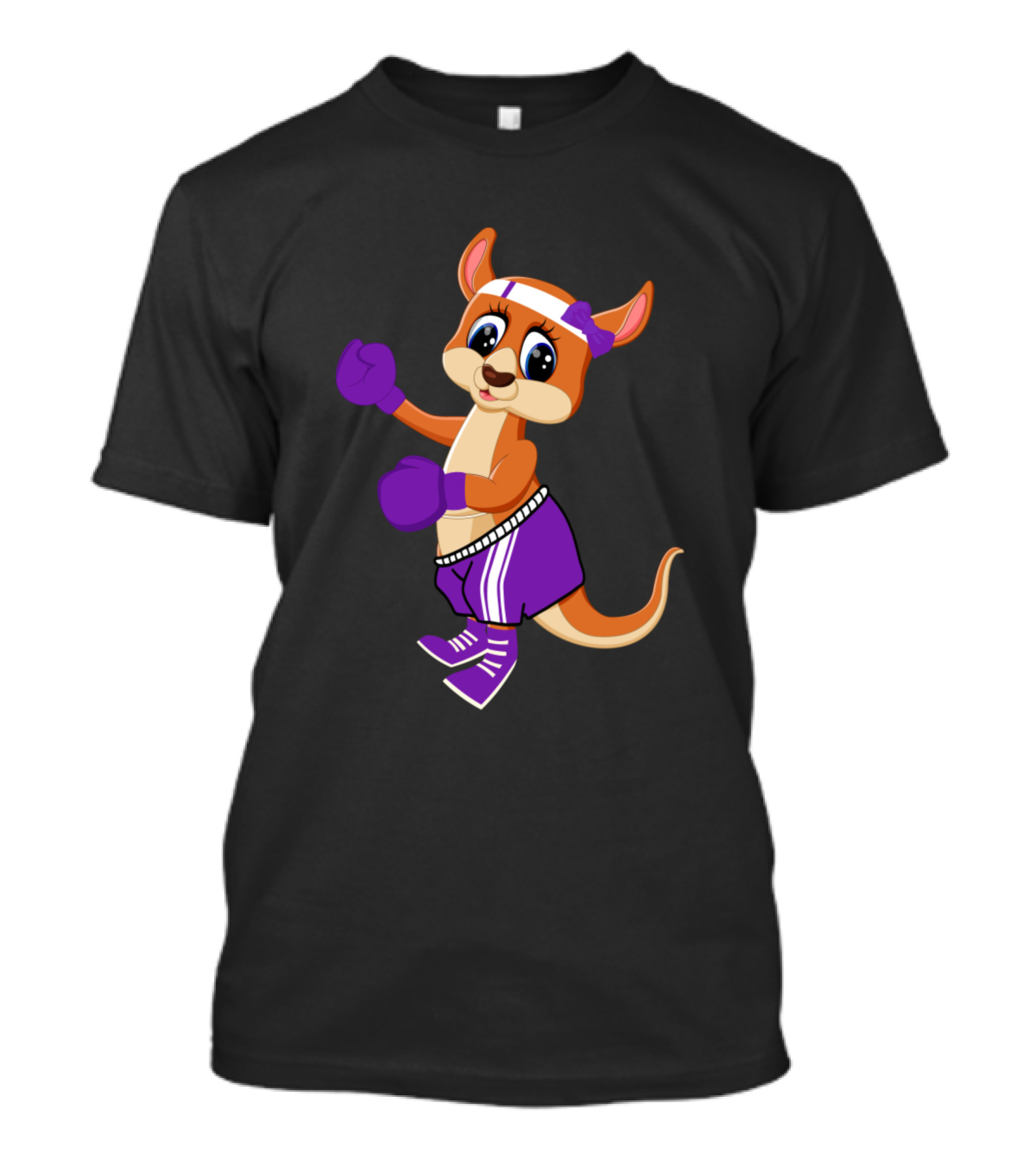Boxing Kangaroos Purple Punches Cute Kangaroo In Boxing Gear T-Shirt