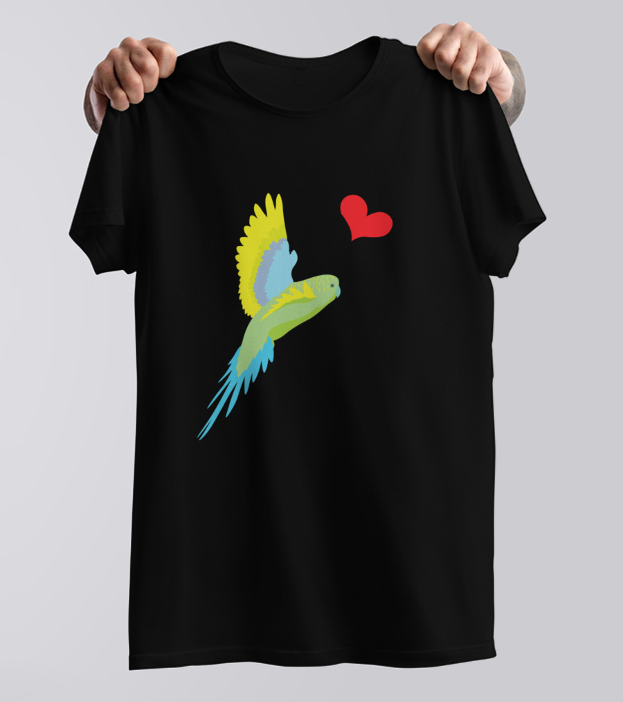 Budgerigar Sweet Budgie Bird Lover Heart Balloon T-Shirt