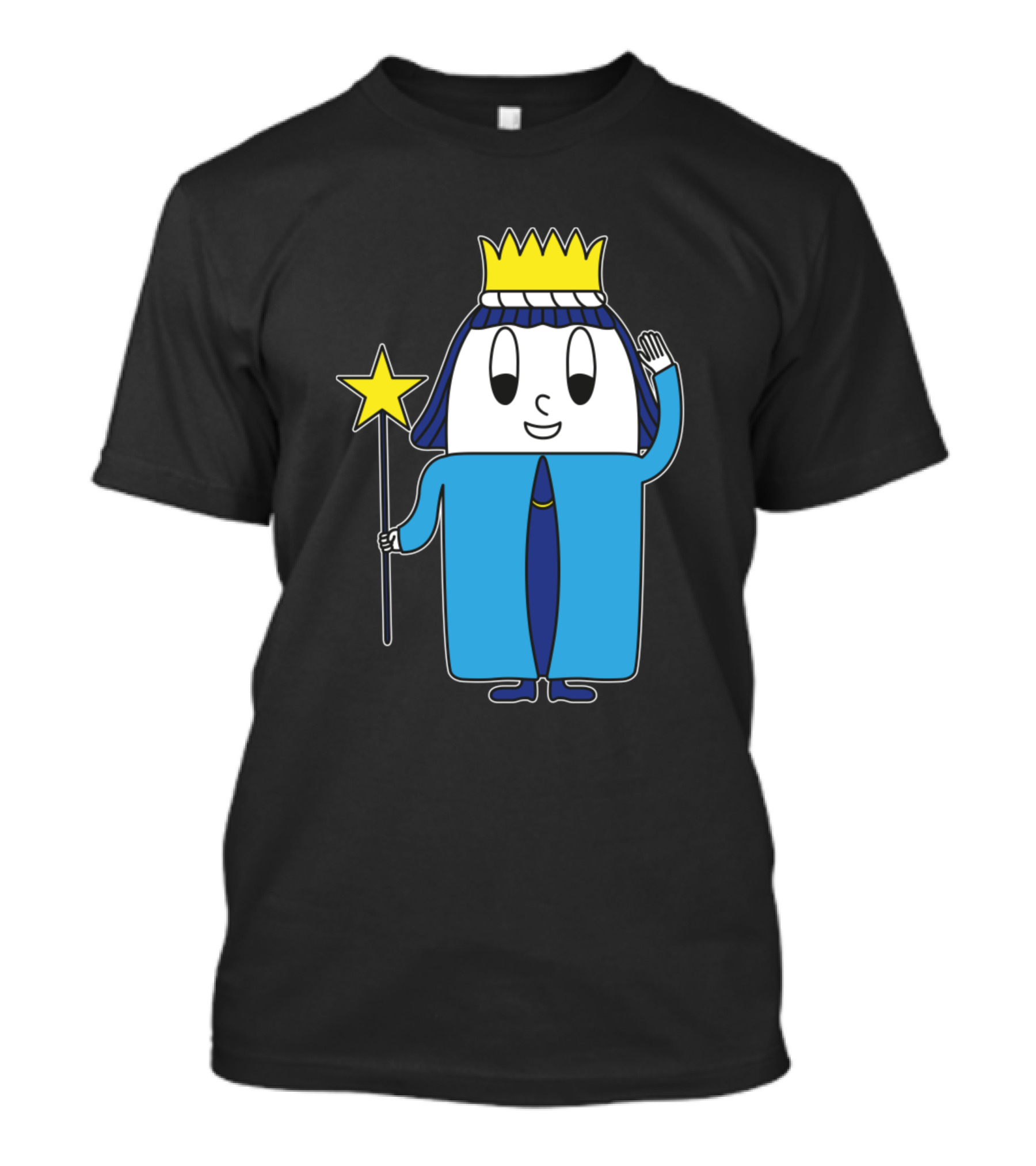 Carol Singer Carrier Egg Waving Star King Character T-Shirt