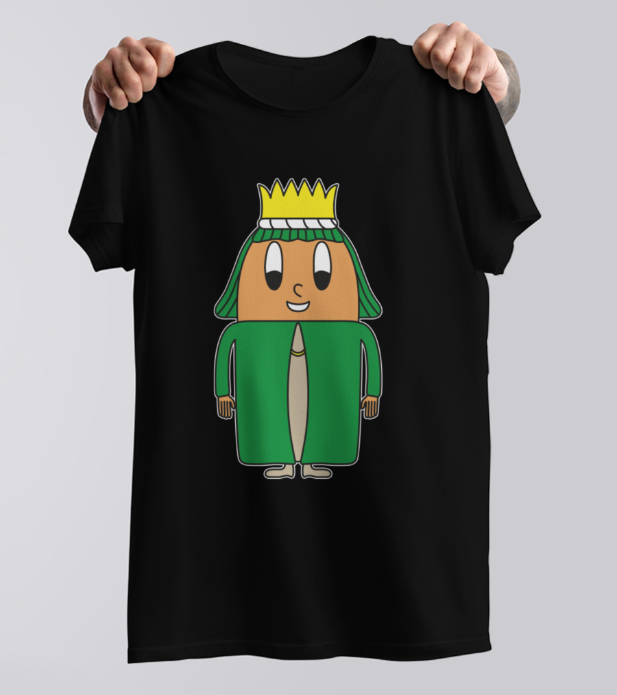 Carol Singing Egg In Crown And Green Robe T-Shirt