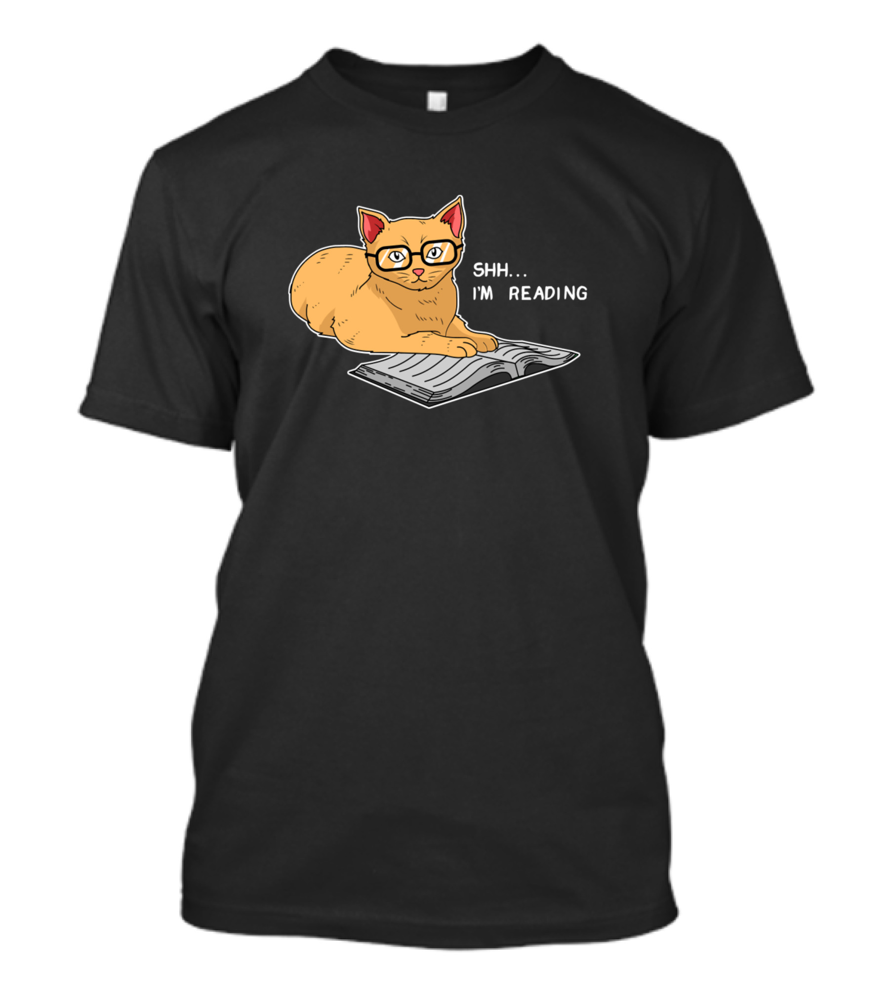 Shh. I'm Reading Cat Library Book Club Books And Cats T-Shirt