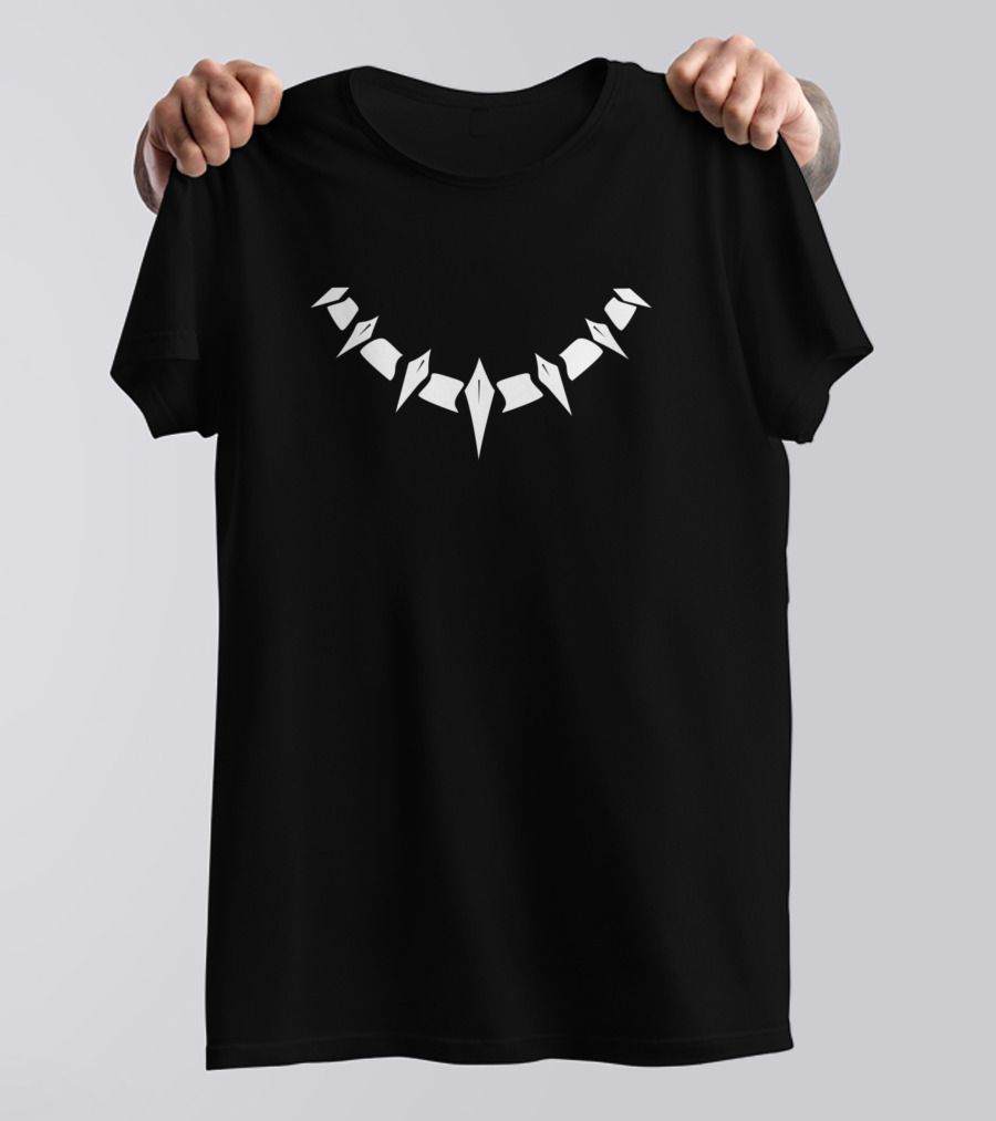 Black Panther Necklace Chain Wakanda Forever T-Shirt