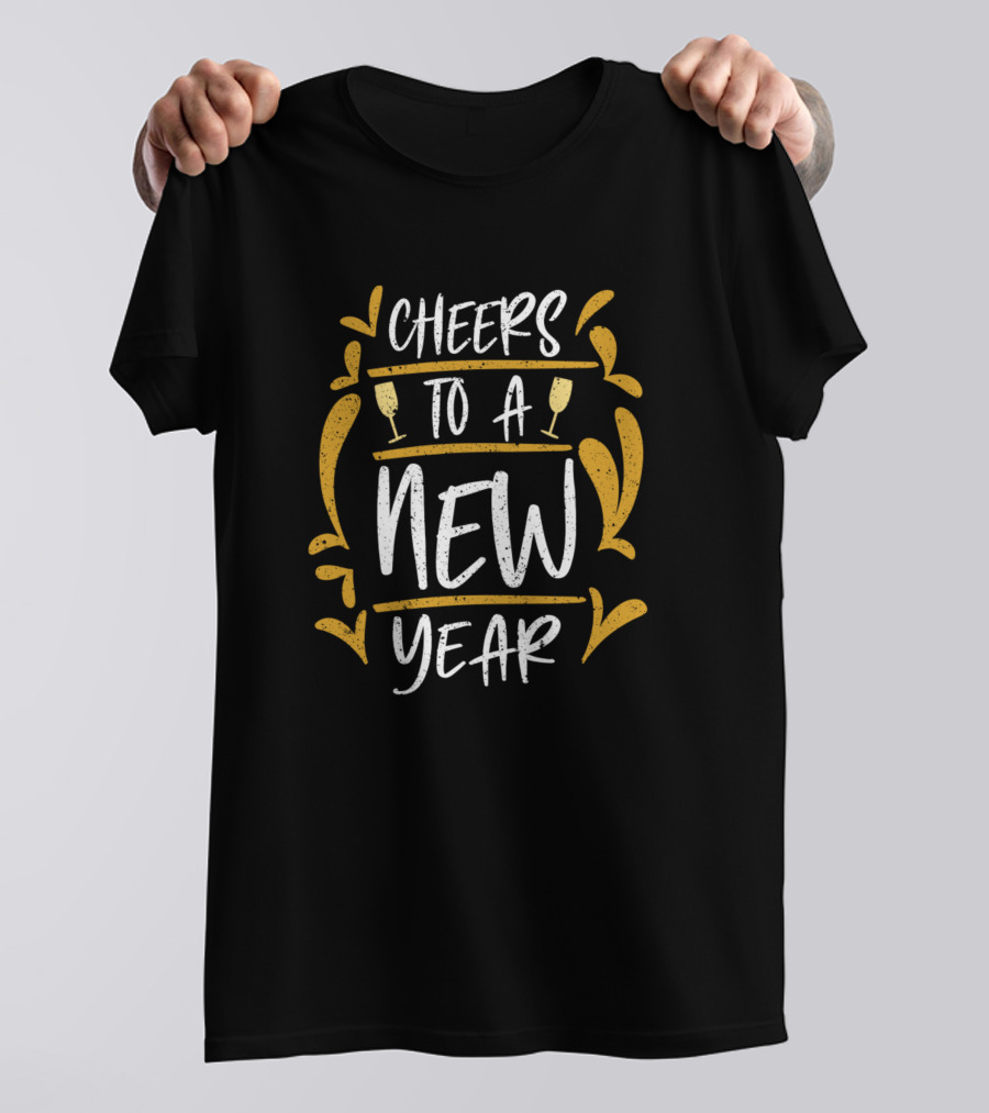 Cheers To A New Year Eve Cute Retro Holidays T-Shirt