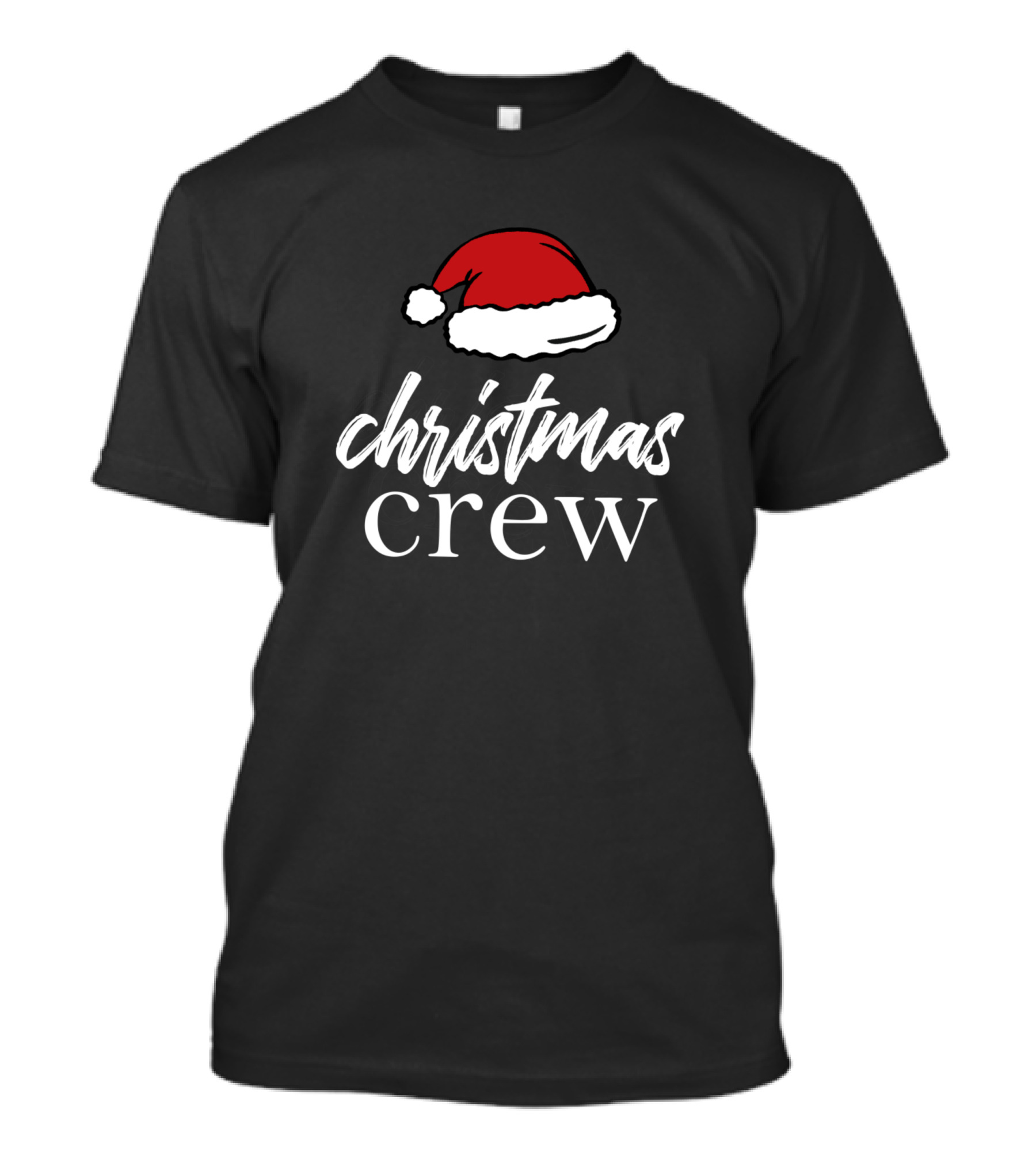 Christmas Crew Santa Hat Snowman Funny Santa T-Shirt