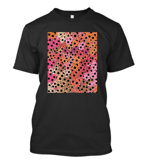 Cluster Of Flowers Floral Pattern Multicolor Blooms T-Shirt