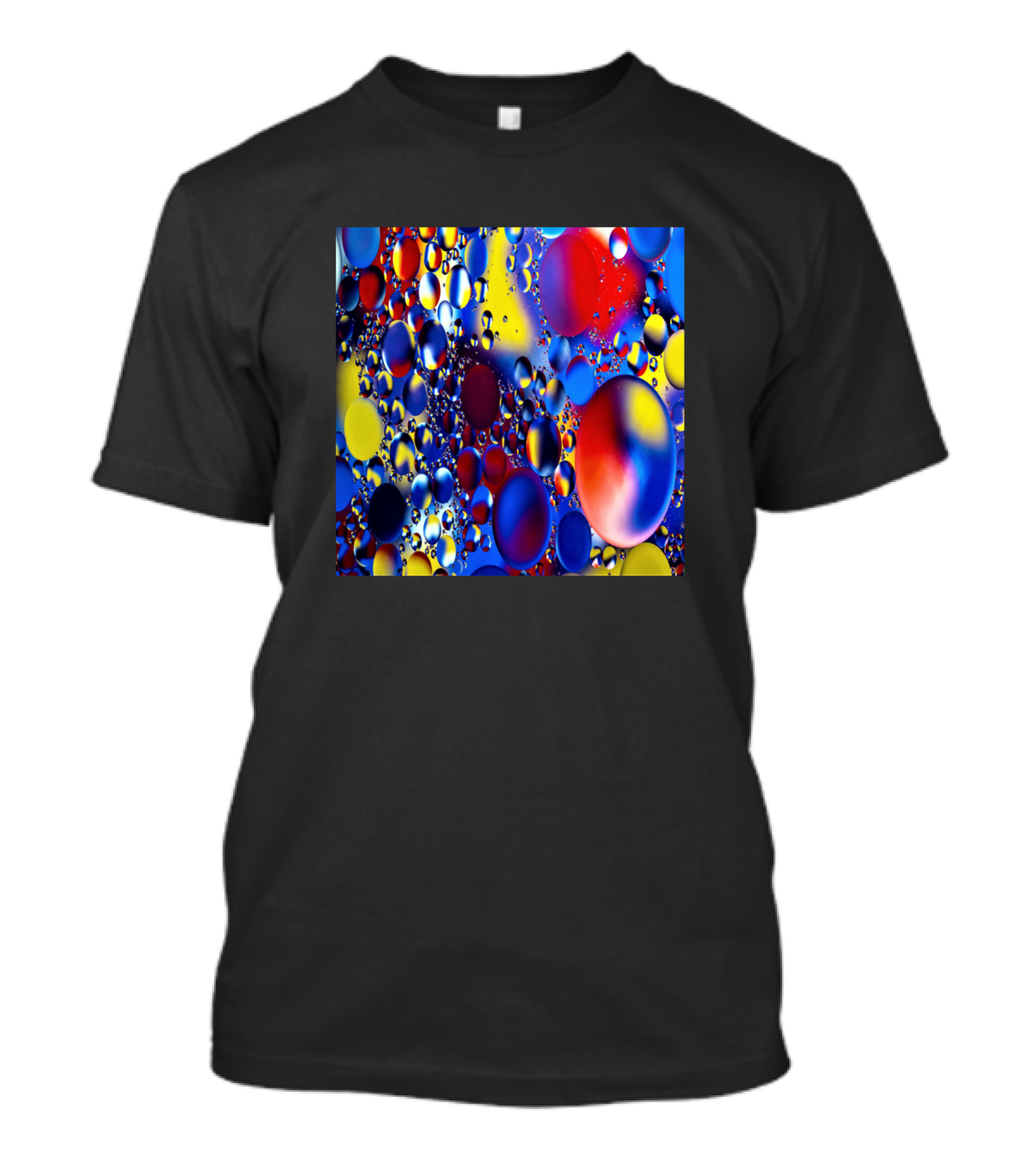 Colorful Bubbles Red Yellow Blue Burst T-Shirt