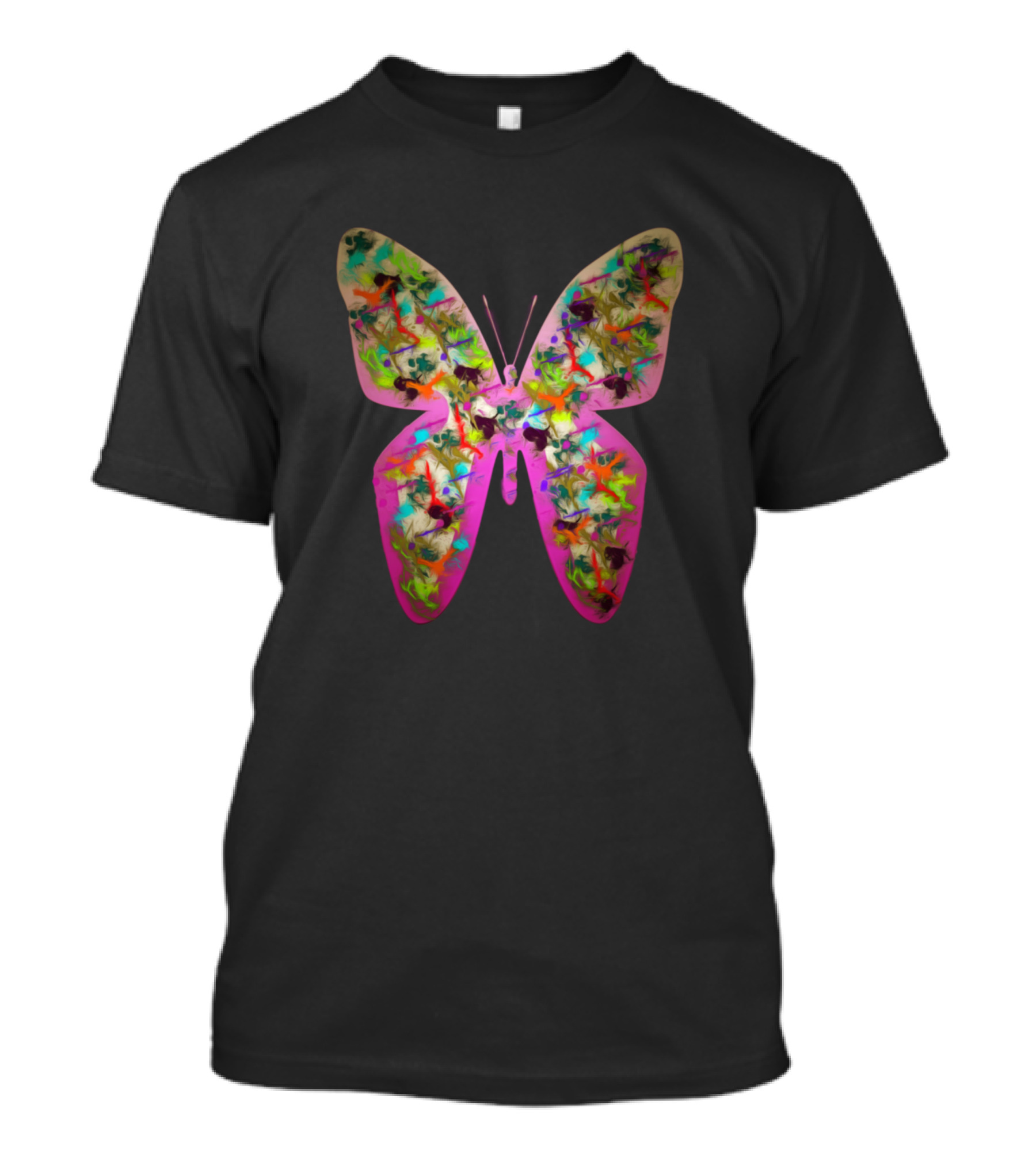 Butterfly In Vibrant Color Splash T-Shirt