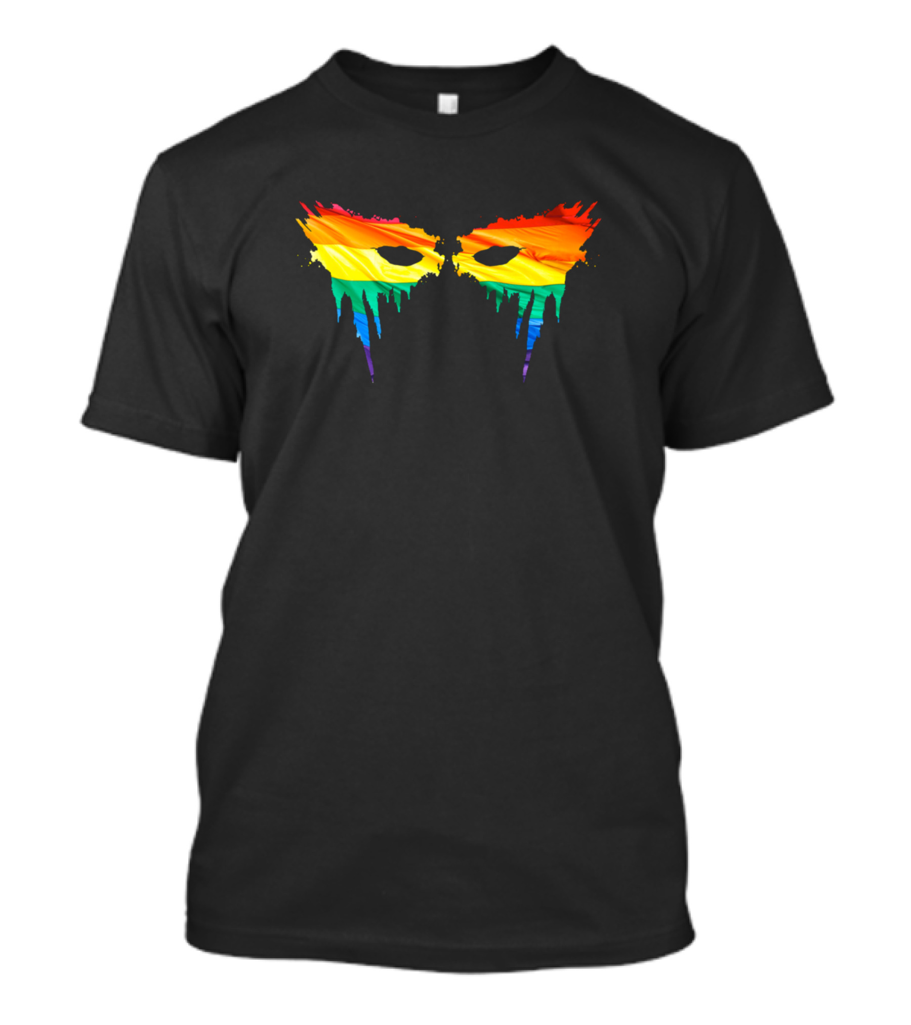 Commander Lexa Rainbow Mask Pride Colors T-Shirt