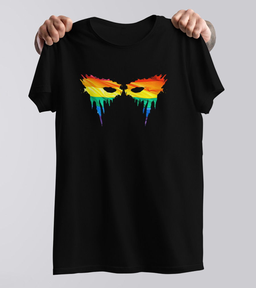 Commander Lexa Rainbow Mask Pride Colors T-Shirt