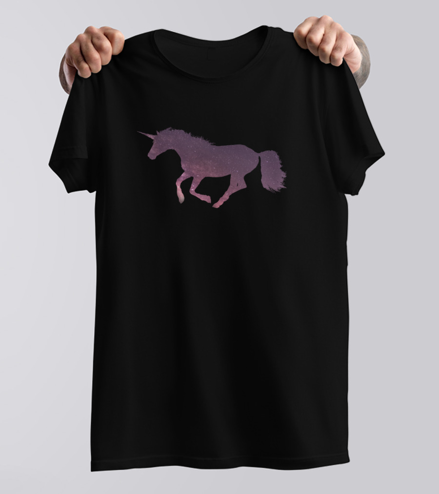 Cosmic Watercolor Galaxy Unicorn T-Shirt