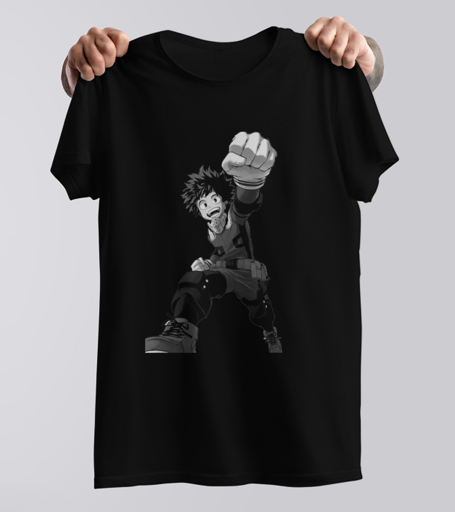 Deku Izuku Midoriya My Hero Academia Manga Style Action Pose T-Shirt