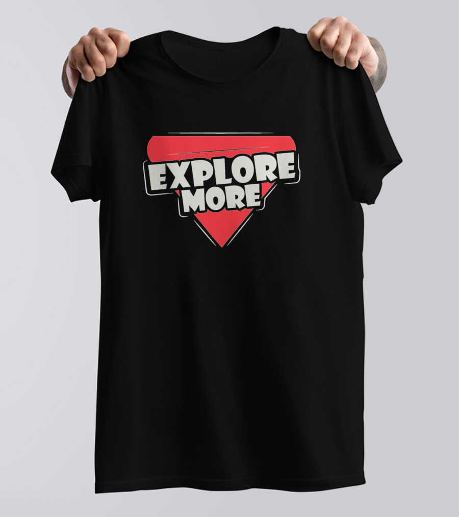 Explore More Typography Red Triangle T-Shirt