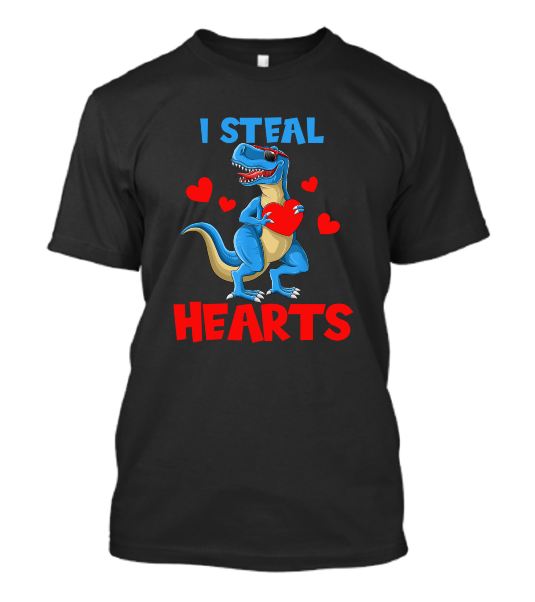 I Steal Hearts Dinosaur Valentine Day Funny T-Shirt