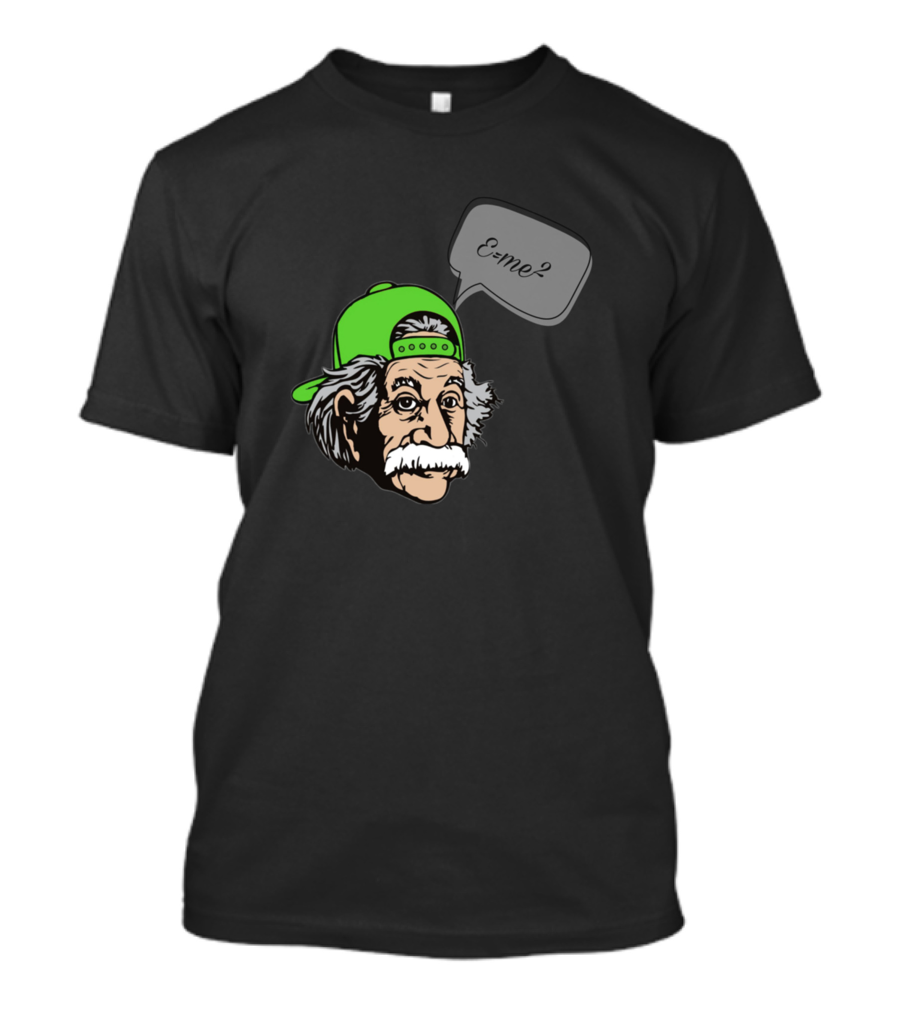 Einstein Emote Green Hat T-Shirt
