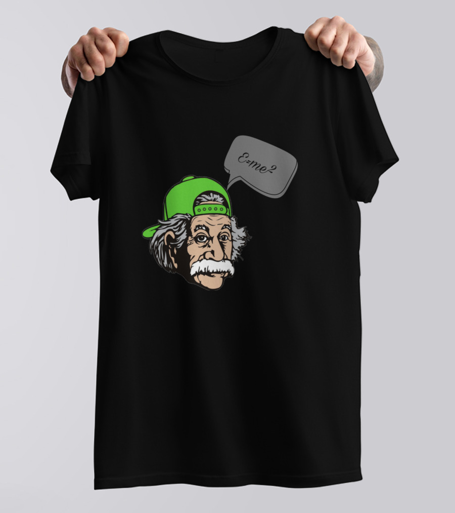 Einstein Emote Green Hat T-Shirt