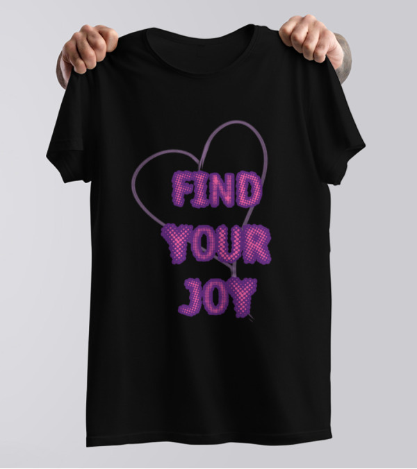 Find Your Joy Heart Neon T-Shirt