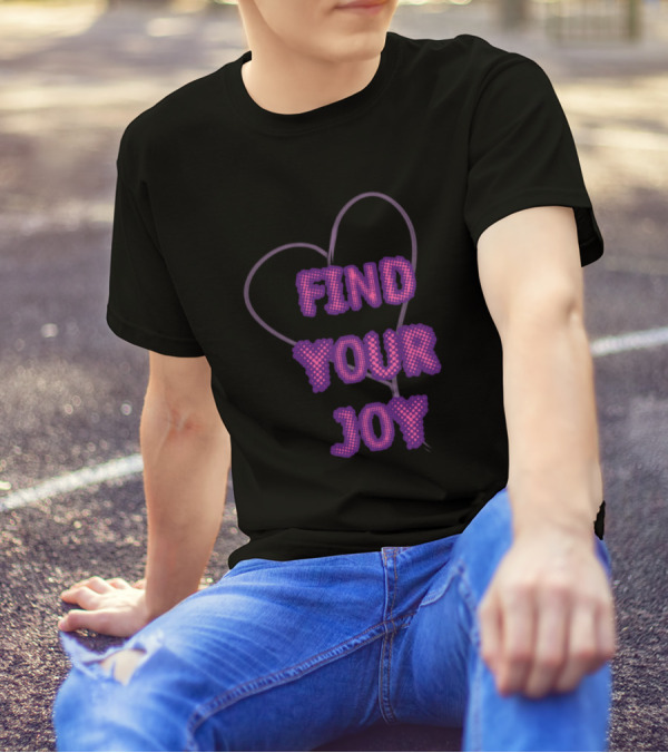 Find Your Joy Heart Neon T-Shirt