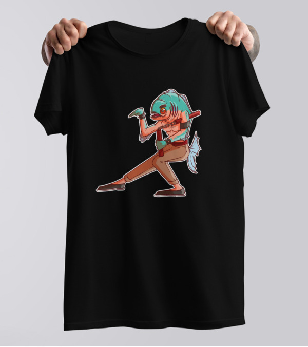 Fish Headed Warrior Pose T-Shirt
