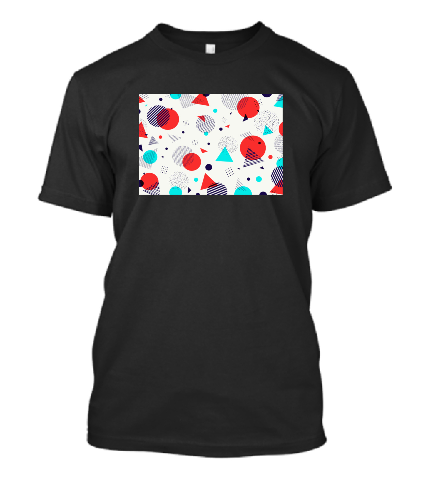 Geometric Orange Purple Blue Abstract Shapes T-Shirt