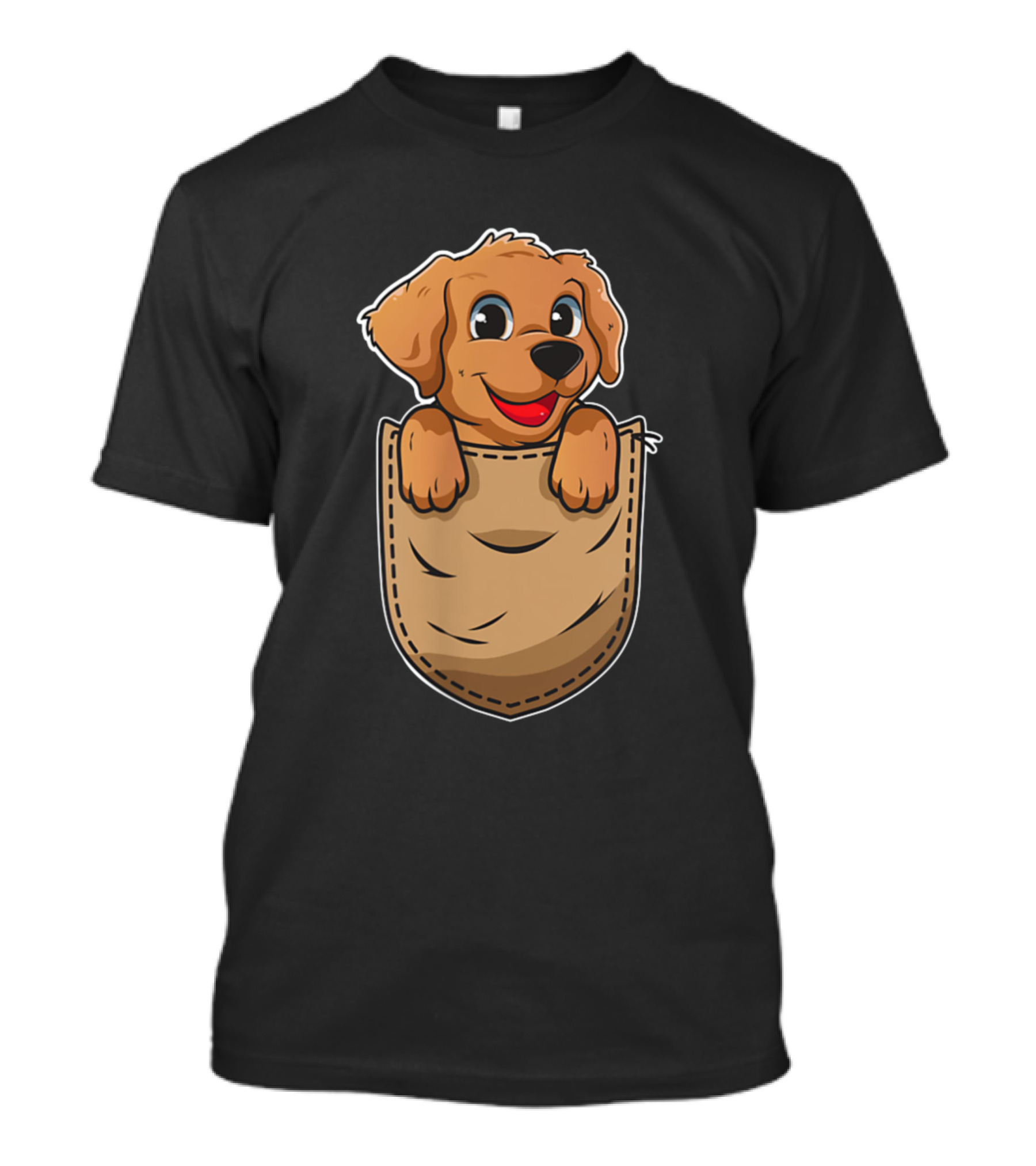 Goldendoodle In Pocket Cute Funny Dog Valentine T-Shirt