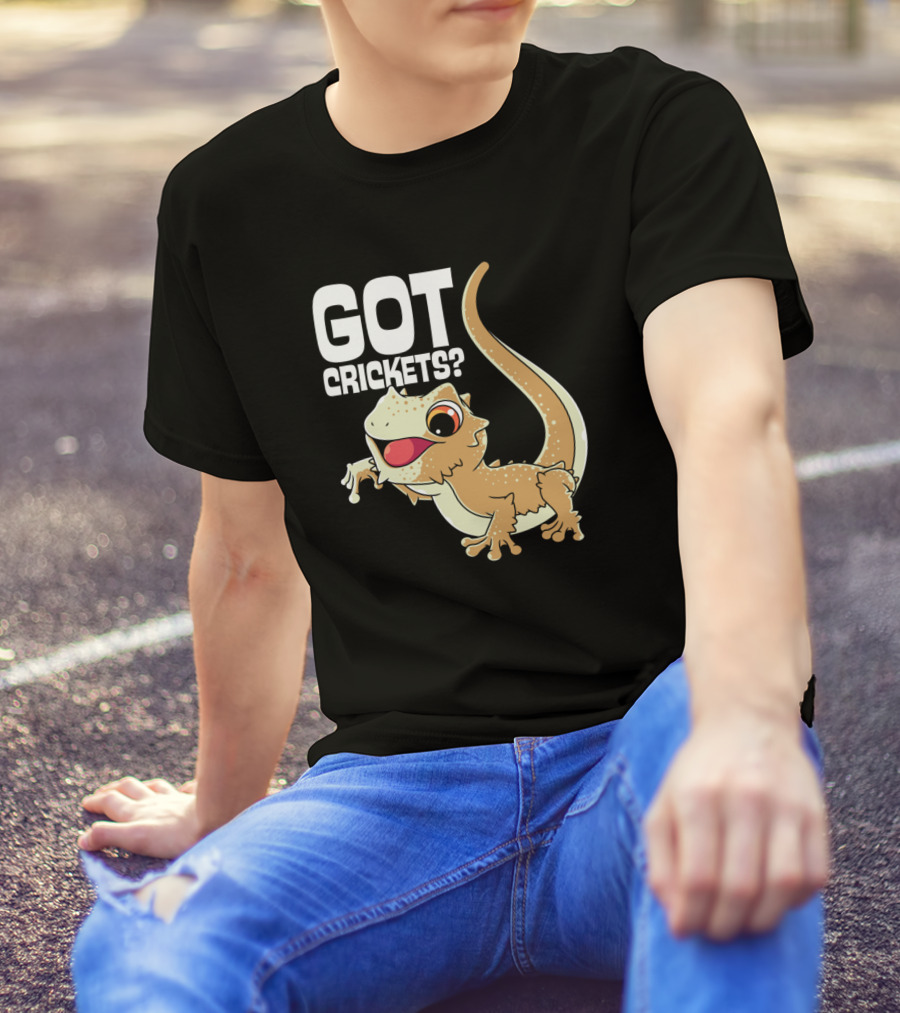 Got Crickets Cute Bearded Dragon T-Shirt