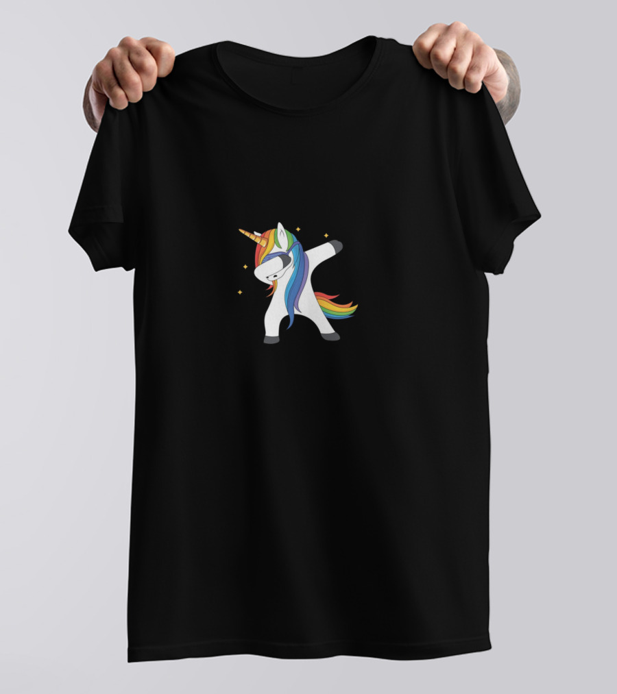 Gramicorn Like A Normal Grandma Only More Awesome Unicorn Dabbing Rainbow Mane Stars T-Shirt