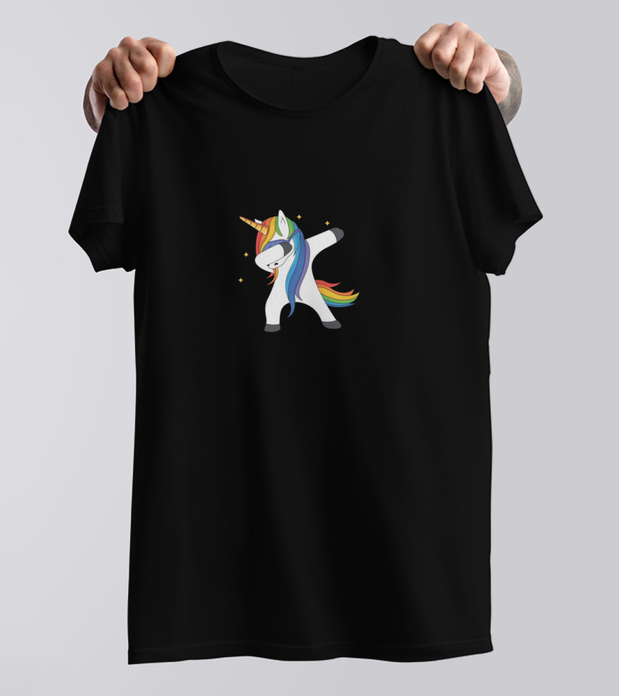 Grandmacorn Like A Normal Grandma Only More Awesome Unicorn Dabbing Rainbow Hair T-Shirt