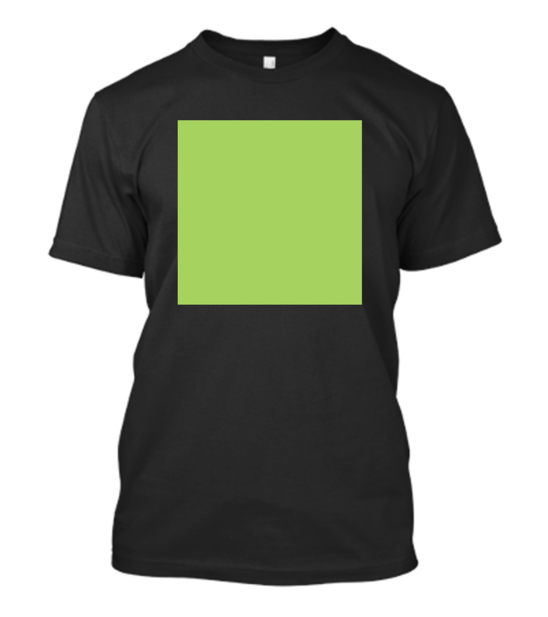 Green Apple Plain Solid Green Square T-Shirt