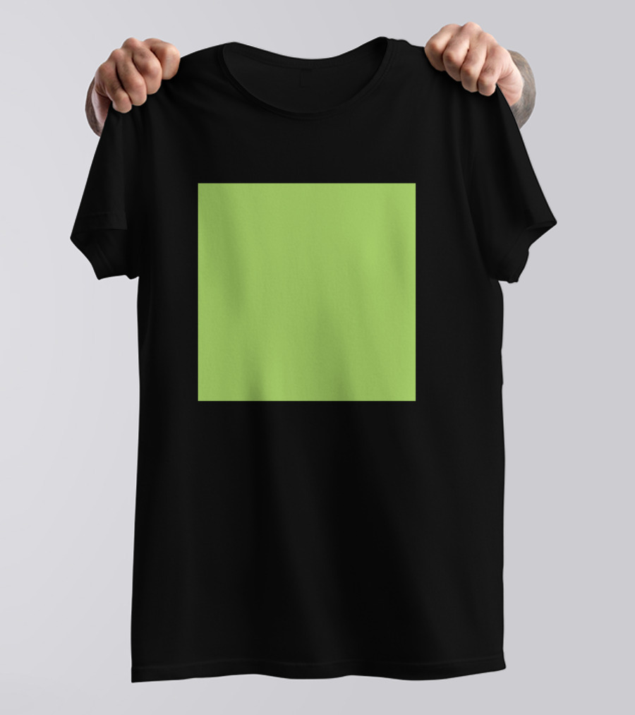 Green Apple Plain Solid Green Square T-Shirt