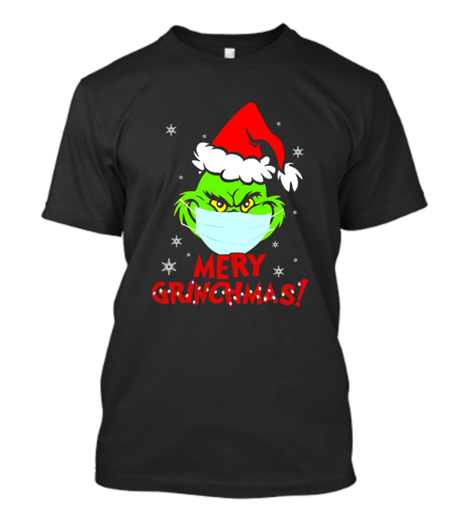 Merry Grinchmas Grinch Mask Holiday Humor T-Shirt