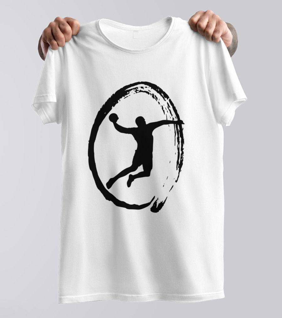 Handball Silhouette Sport Player Coach Hobby T-Shirt