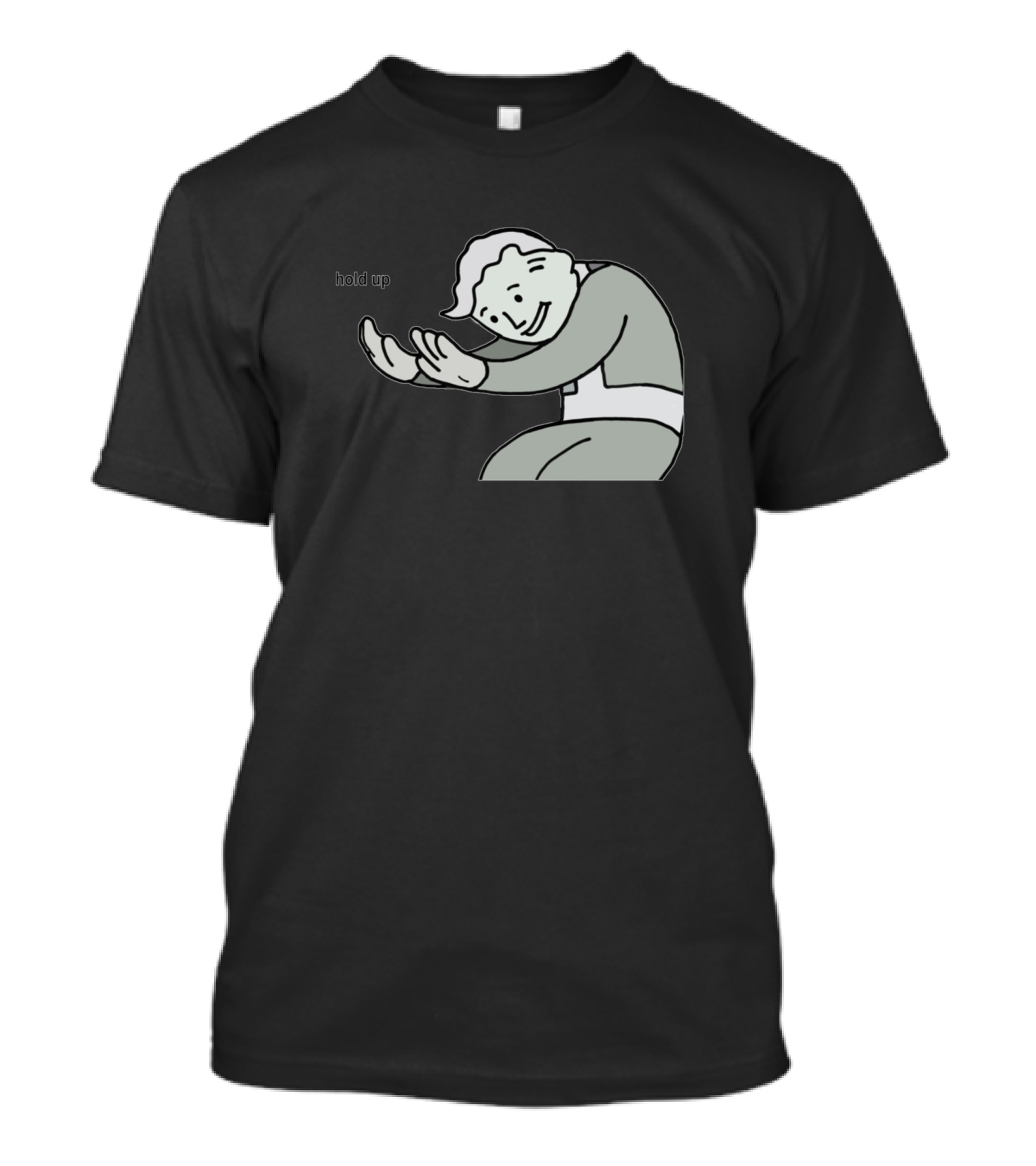 Fallout Vault Boy Hold Up Meme T-Shirt